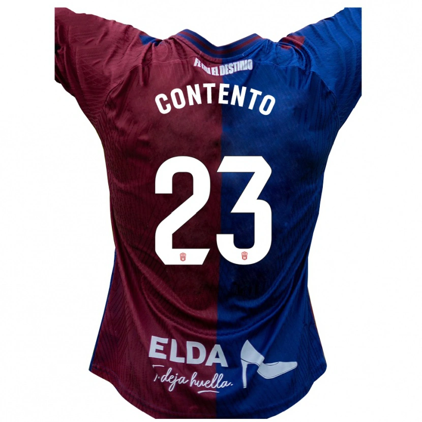 Danxen Criança Camisola Mateo Contento #23 Azul Vermelho Principal 2025/26 Camisa Brasil