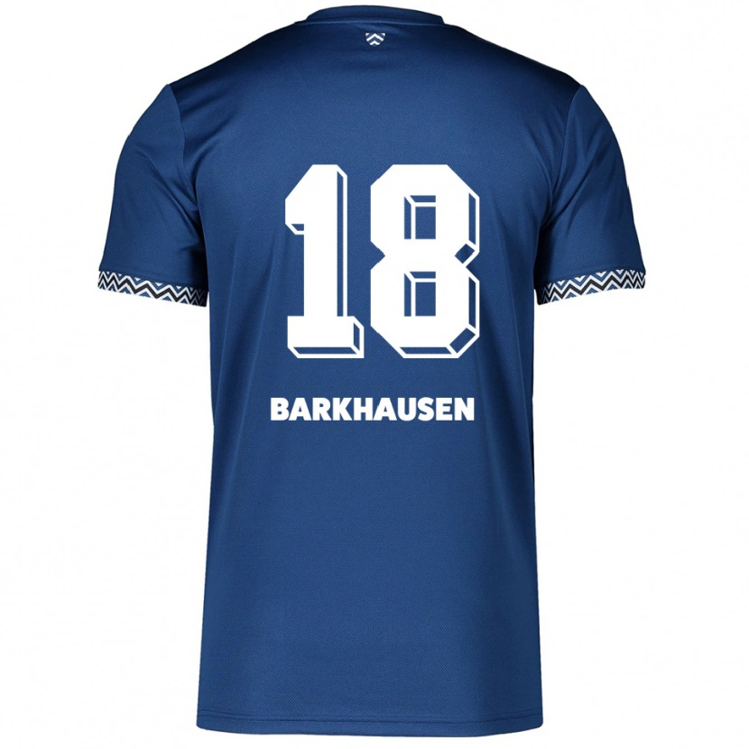 Danxen Criança Camisola Rieke Barkhausen #18 Azul Marinho Branco Principal 2025/26 Camisa Brasil