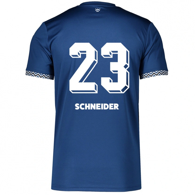Danxen Criança Camisola Leon Schneider #23 Azul Marinho Branco Principal 2025/26 Camisa Brasil