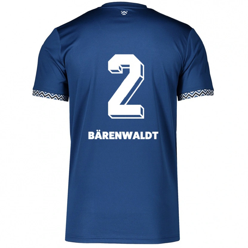 Danxen Criança Camisola Tim Bärenwaldt #2 Azul Marinho Branco Principal 2025/26 Camisa Brasil