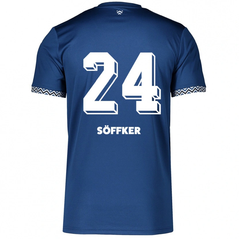 Danxen Criança Camisola Alessia Söffker #24 Azul Marinho Branco Principal 2025/26 Camisa Brasil