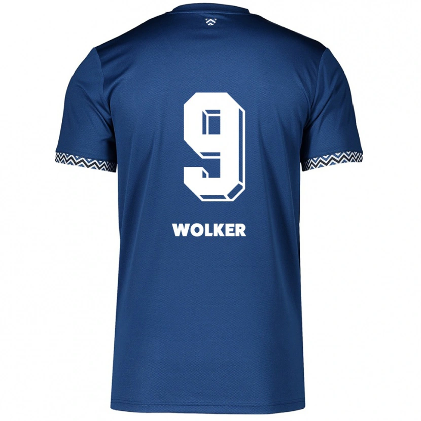 Danxen Criança Camisola Samuel Wolker #9 Azul Marinho Branco Principal 2025/26 Camisa Brasil
