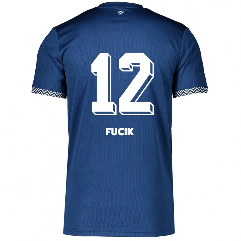Danxen Criança Camisola Miles Fucik #12 Azul Marinho Branco Principal 2025/26 Camisa Brasil