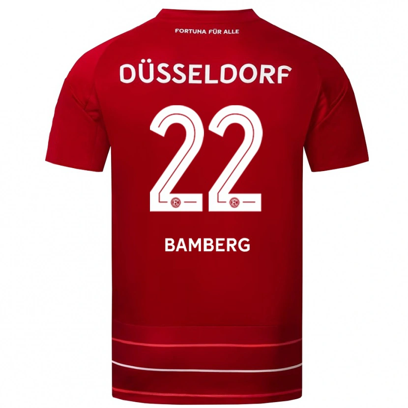 Danxen Criança Camisola Julian Bamberg #22 Vermelho Branco Principal 2025/26 Camisa Brasil