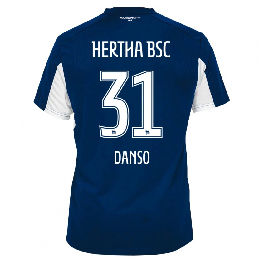 Danxen Criança Camisola Serwaah-Bonsu Danso #31 Branco Azul Principal 2025/26 Camisa Brasil