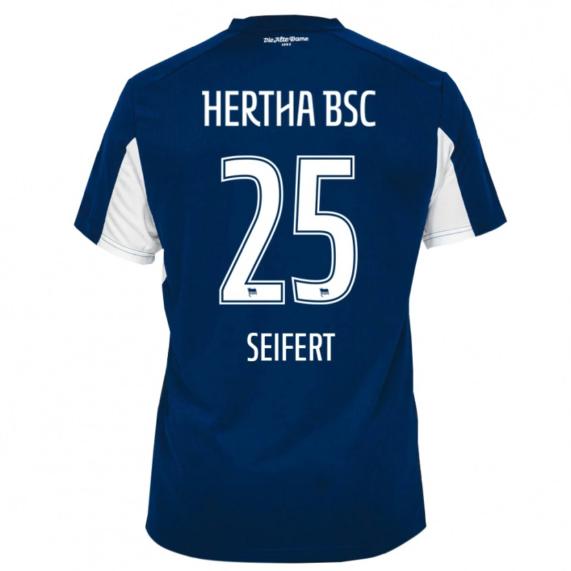 Danxen Criança Camisola Johanna Seifert #25 Branco Azul Principal 2025/26 Camisa Brasil