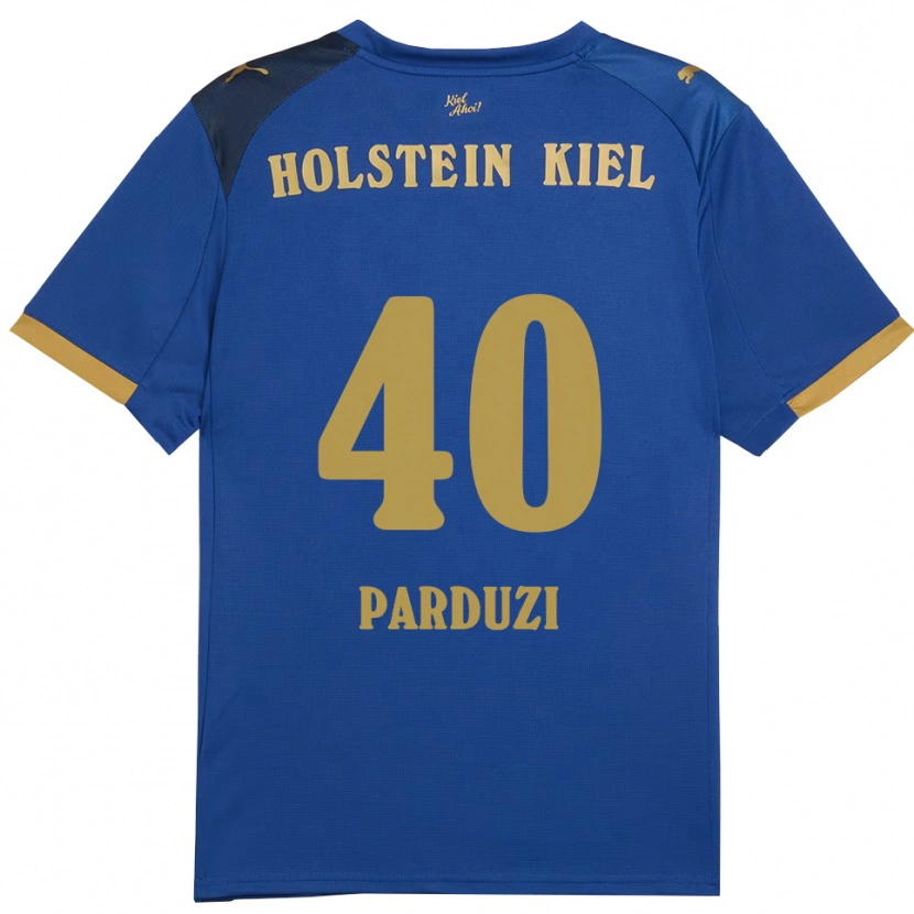 Danxen Criança Camisola Leon Parduzi #40 Azul Dourado Principal 2025/26 Camisa Brasil