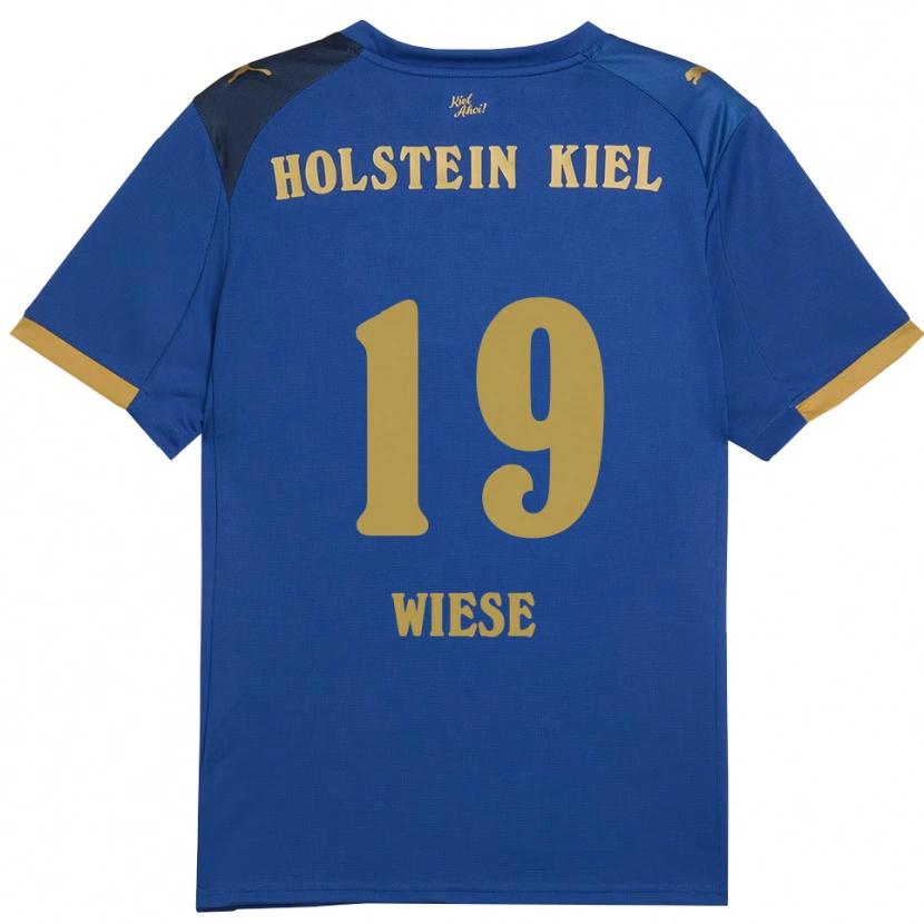Danxen Criança Camisola Till Wiese #19 Azul Dourado Principal 2025/26 Camisa Brasil