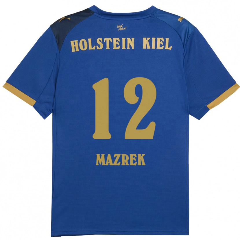 Danxen Criança Camisola Enis Mazrek #12 Azul Dourado Principal 2025/26 Camisa Brasil