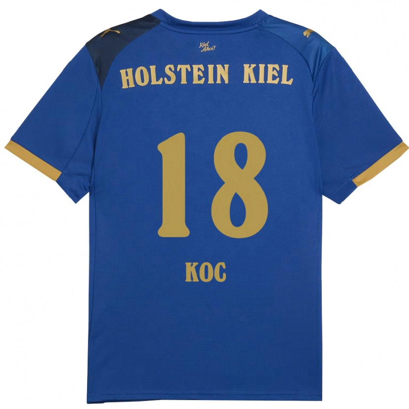 Danxen Criança Camisola Cengizhan Koc #18 Azul Dourado Principal 2025/26 Camisa Brasil