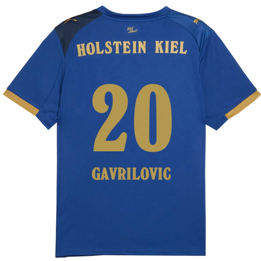 Danxen Criança Camisola Helena Gavrilovic #20 Azul Dourado Principal 2025/26 Camisa Brasil