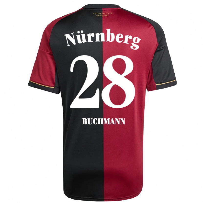 Danxen Criança Camisola Tarek Buchmann #28 Borgonha Preto Principal 2025/26 Camisa Brasil