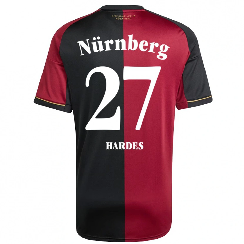 Danxen Criança Camisola Aaron Hardes #27 Borgonha Preto Principal 2025/26 Camisa Brasil