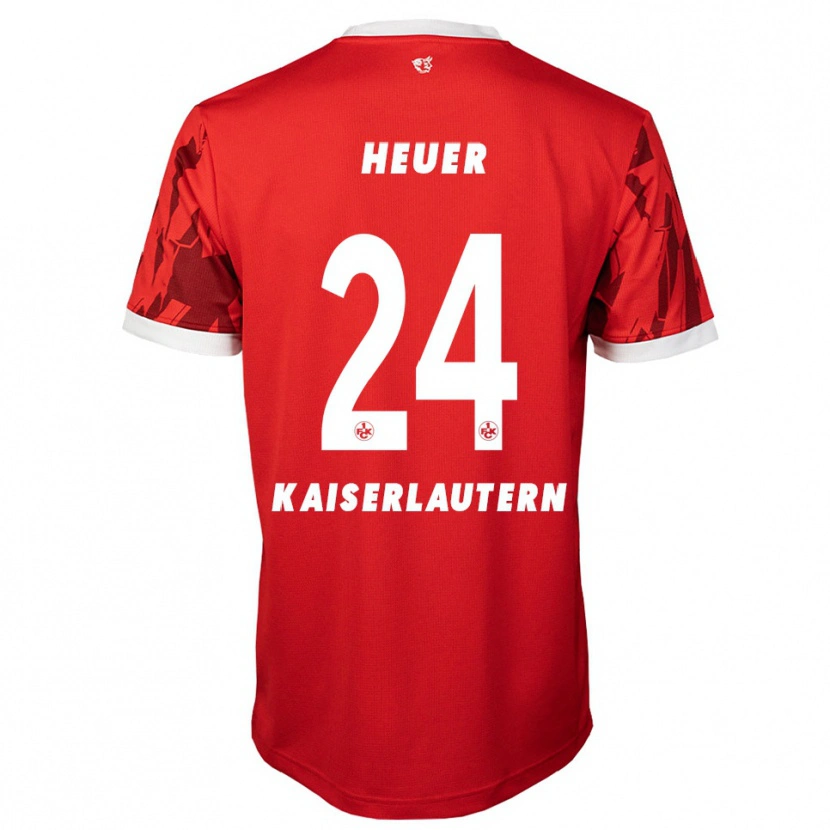 Danxen Criança Camisola Jannis Heuer #24 Vermelho Branco Principal 2025/26 Camisa Brasil