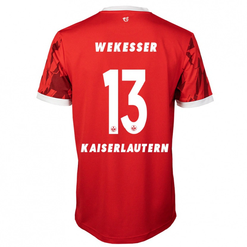 Danxen Criança Camisola Erik Wekesser #13 Vermelho Branco Principal 2025/26 Camisa Brasil