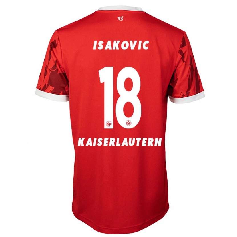 Danxen Criança Camisola Ensar Isakovic #18 Vermelho Branco Principal 2025/26 Camisa Brasil