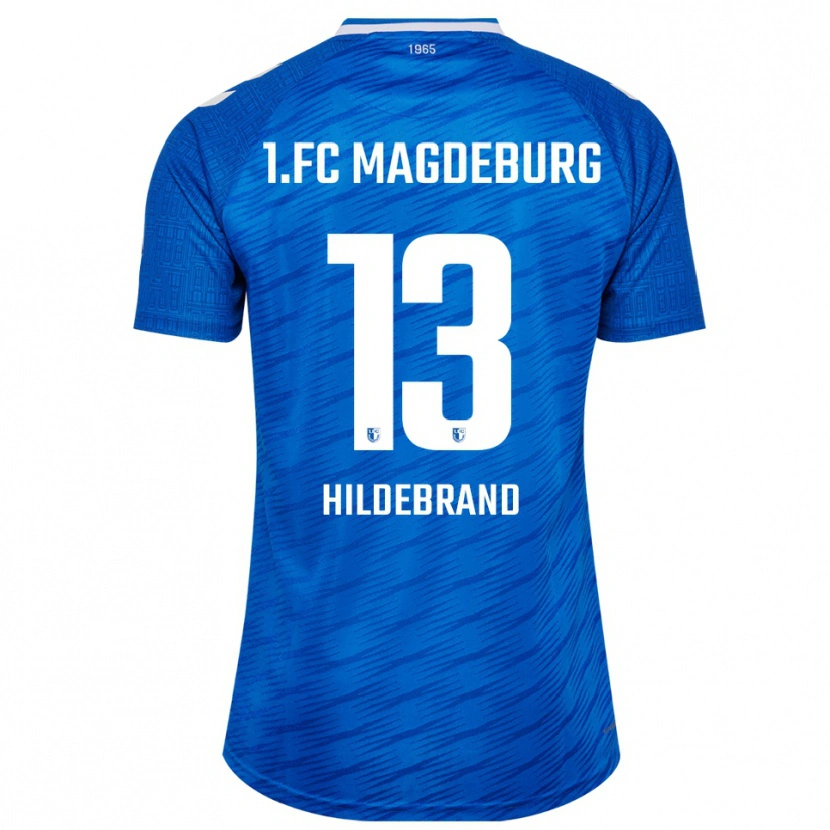 Danxen Criança Camisola Caroline Hildebrand #13 Azul Branco Principal 2025/26 Camisa Brasil