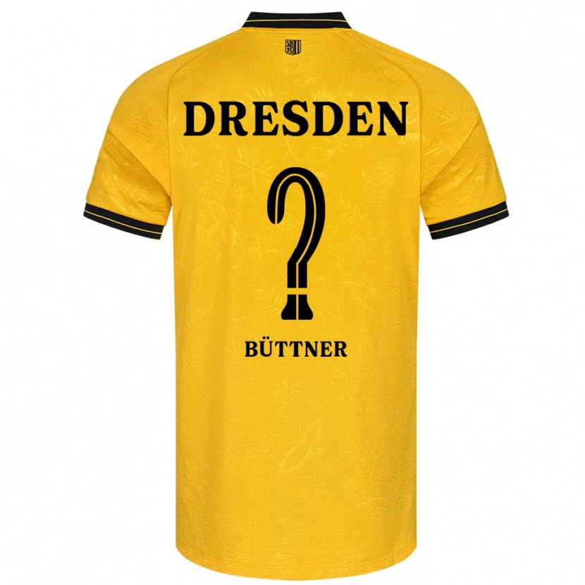 Danxen Criança Camisola Lisa Büttner #0 Amarelo Preto Principal 2025/26 Camisa Brasil