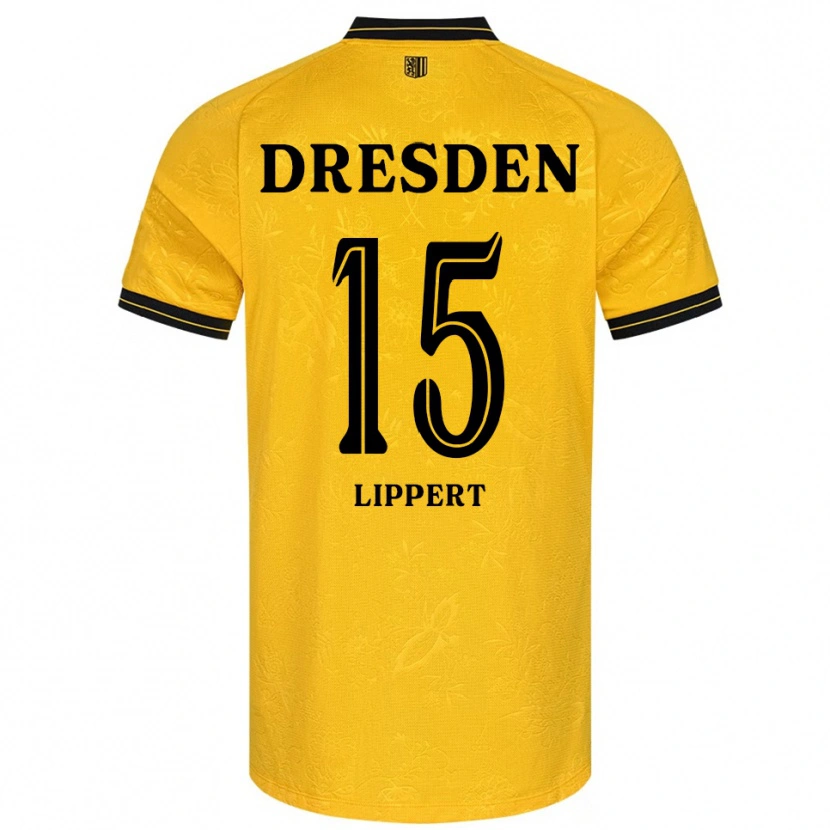 Danxen Criança Camisola Marlon Lippert #15 Amarelo Preto Principal 2025/26 Camisa Brasil