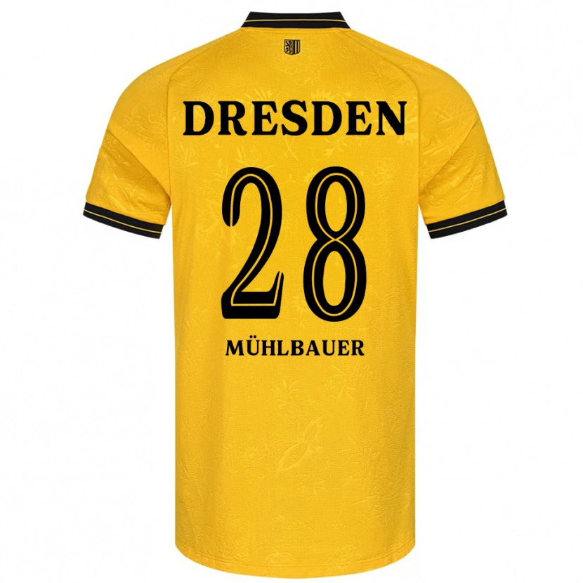 Danxen Criança Camisola Aron Mühlbauer #28 Amarelo Preto Principal 2025/26 Camisa Brasil