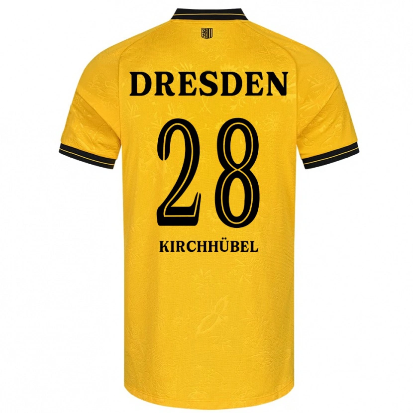 Danxen Criança Camisola Willi Kirchhübel #28 Amarelo Preto Principal 2025/26 Camisa Brasil