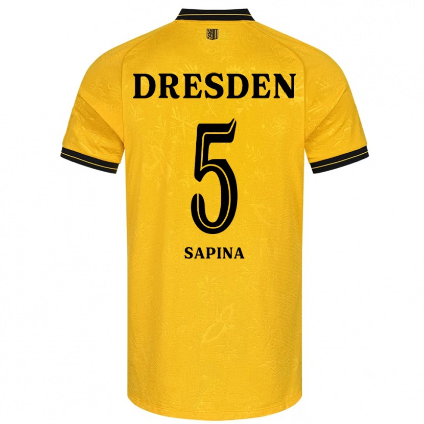 Danxen Criança Camisola Vinko Sapina #5 Amarelo Preto Principal 2025/26 Camisa Brasil