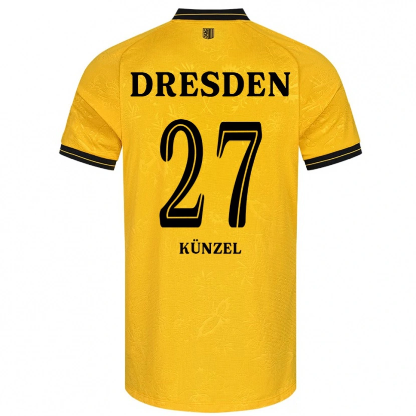 Danxen Criança Camisola Nico Künzel #27 Amarelo Preto Principal 2025/26 Camisa Brasil