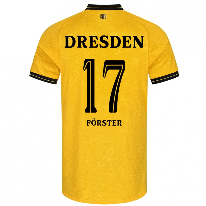 Danxen Criança Camisola Collin Förster #17 Amarelo Preto Principal 2025/26 Camisa Brasil