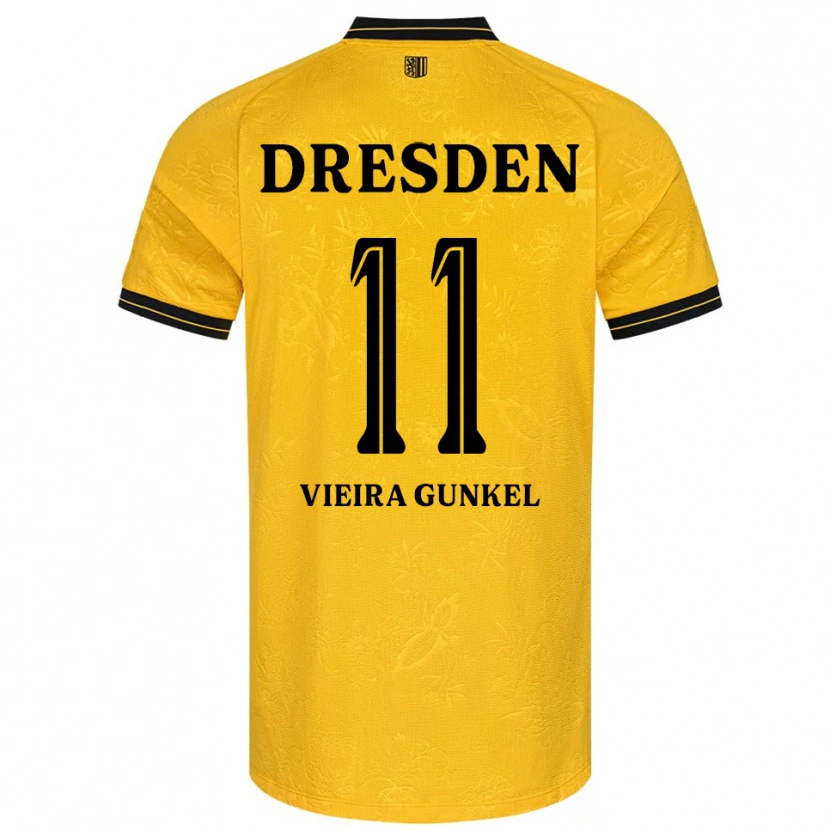 Danxen Criança Camisola Joel Vieira Gunkel #11 Amarelo Preto Principal 2025/26 Camisa Brasil