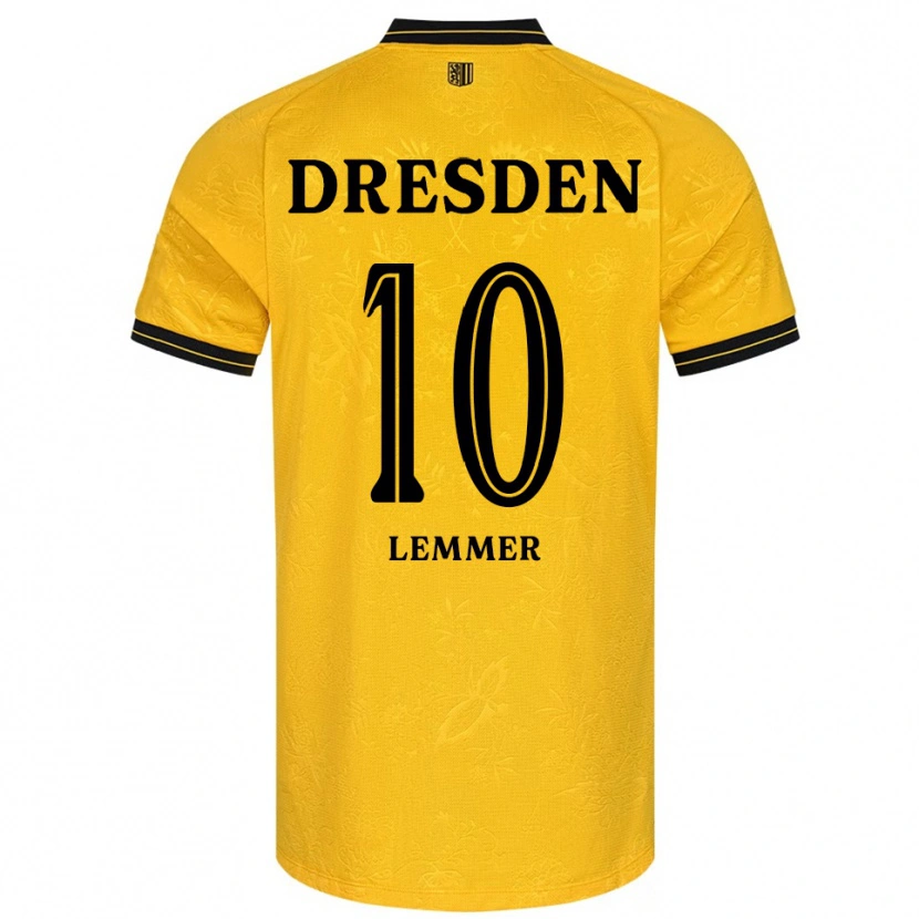 Danxen Criança Camisola Jakob Lemmer #10 Amarelo Preto Principal 2025/26 Camisa Brasil