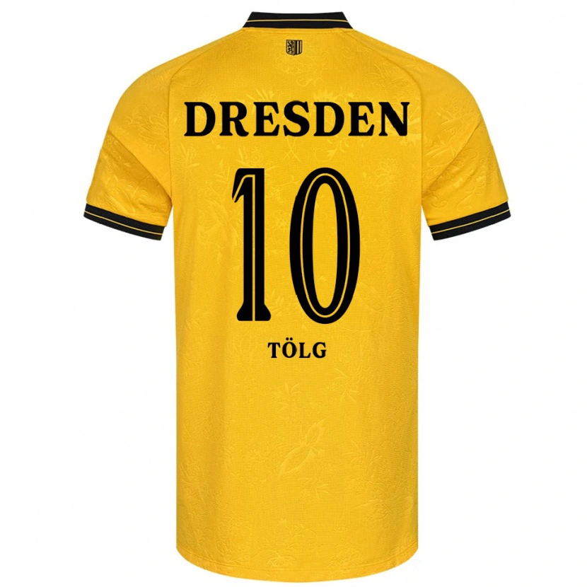 Danxen Criança Camisola Cedric Tölg #10 Amarelo Preto Principal 2025/26 Camisa Brasil