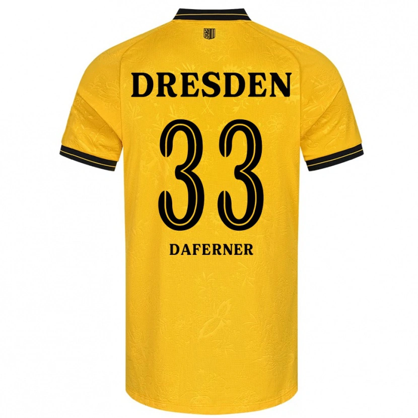 Danxen Criança Camisola Christoph Daferner #33 Amarelo Preto Principal 2025/26 Camisa Brasil