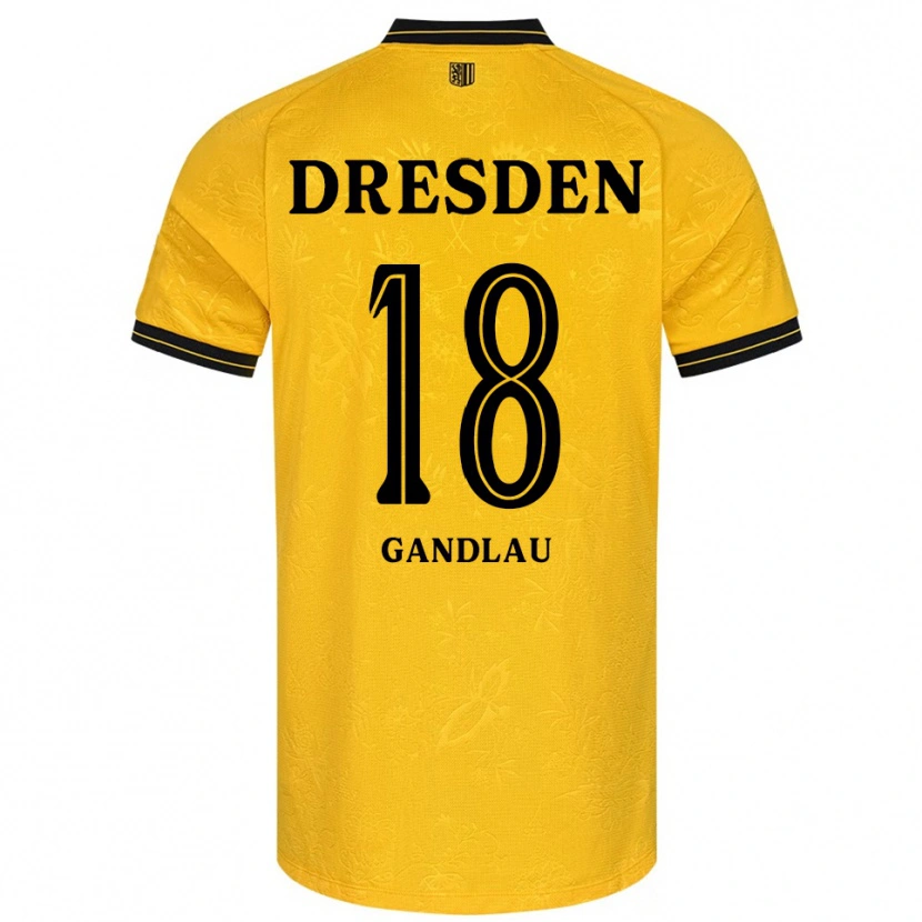 Danxen Criança Camisola Quentin Gandlau #18 Amarelo Preto Principal 2025/26 Camisa Brasil