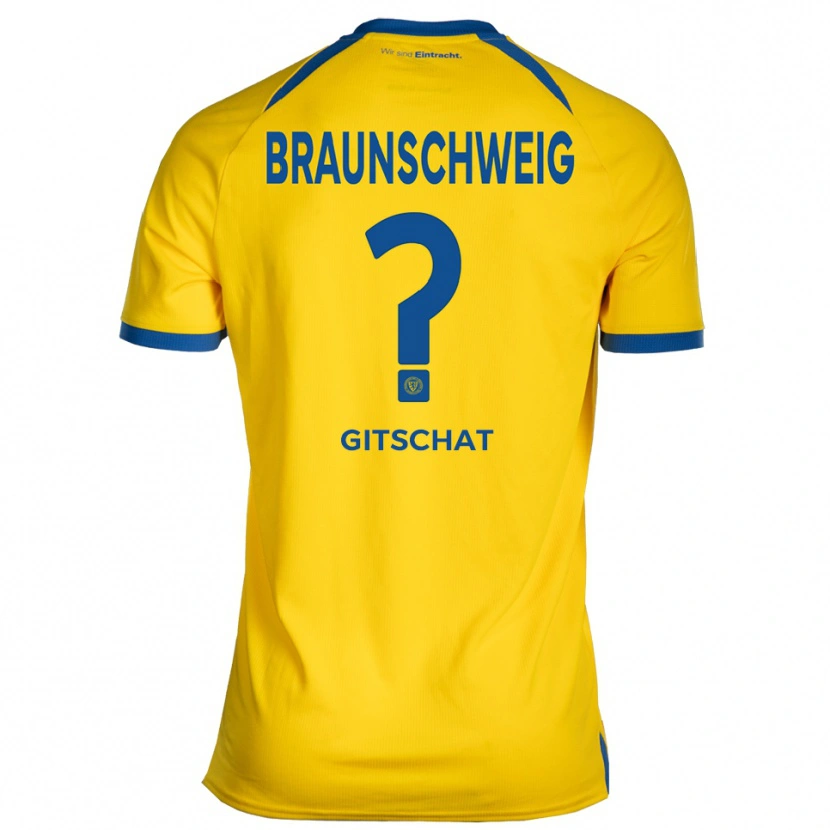 Danxen Criança Camisola Manuel Gitschat #0 Amarelo Azul Principal 2025/26 Camisa Brasil