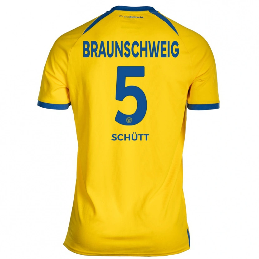 Danxen Criança Camisola Len Schütt #5 Amarelo Azul Principal 2025/26 Camisa Brasil