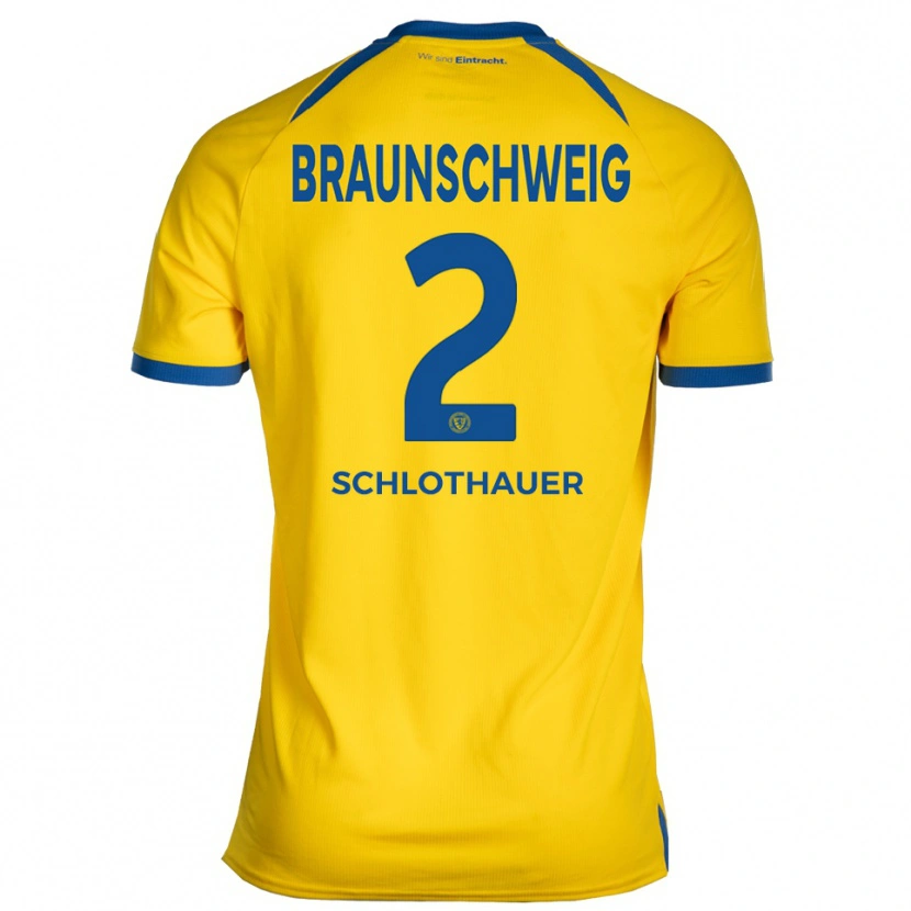 Danxen Criança Camisola Andrej Schlothauer #2 Amarelo Azul Principal 2025/26 Camisa Brasil