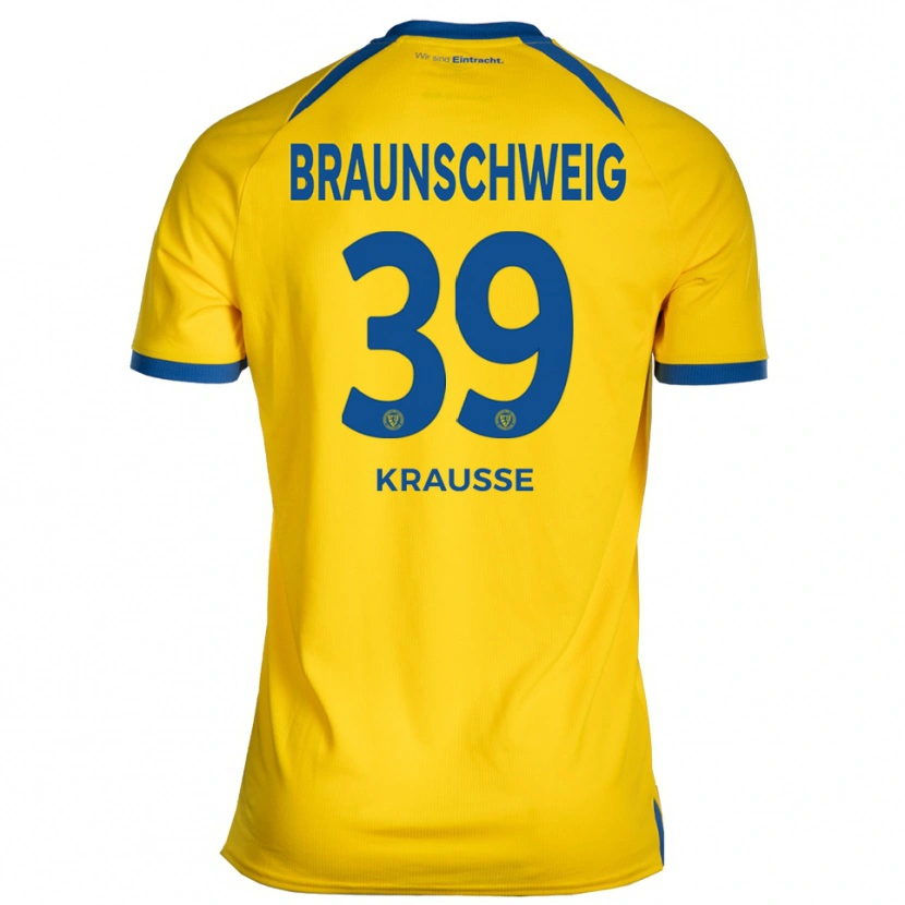 Danxen Criança Camisola Robin Krauße #39 Amarelo Azul Principal 2025/26 Camisa Brasil