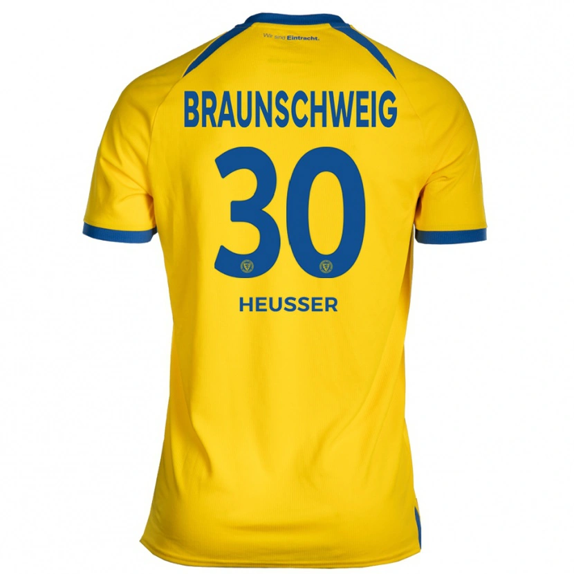 Danxen Criança Camisola Robin Heußer #30 Amarelo Azul Principal 2025/26 Camisa Brasil