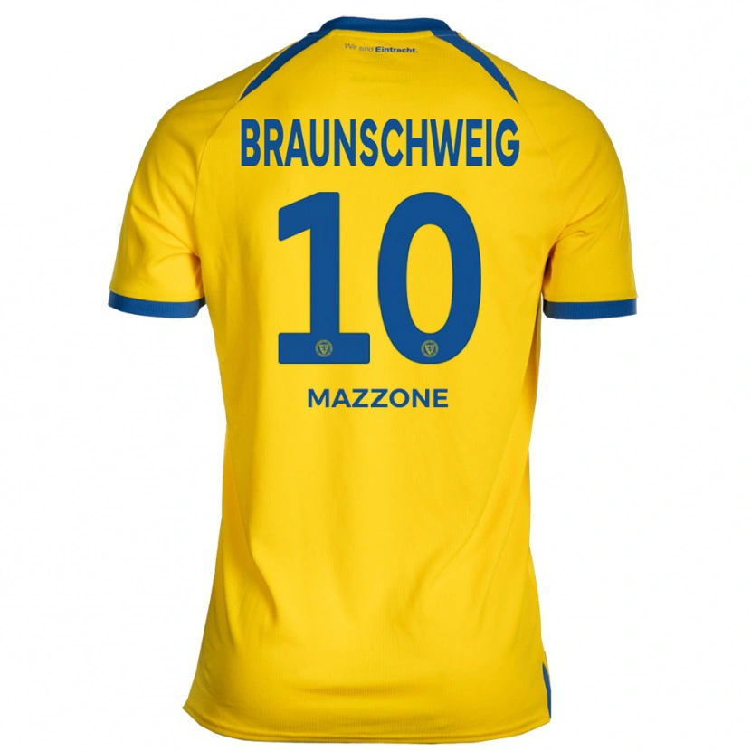 Danxen Criança Camisola Matteo Mazzone #10 Amarelo Azul Principal 2025/26 Camisa Brasil