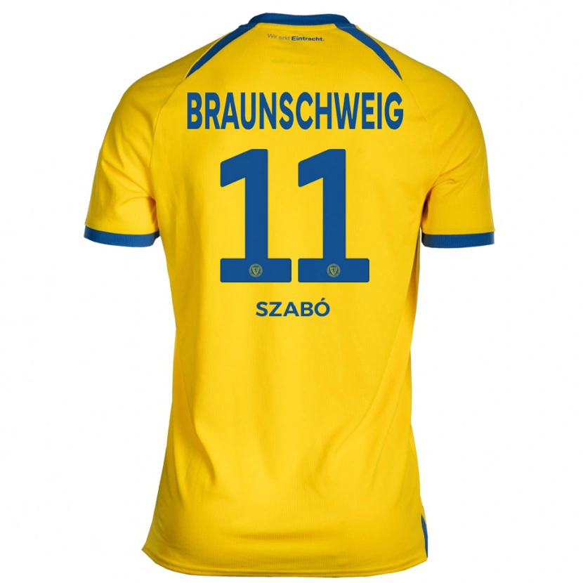Danxen Criança Camisola Levente Szabó #11 Amarelo Azul Principal 2025/26 Camisa Brasil