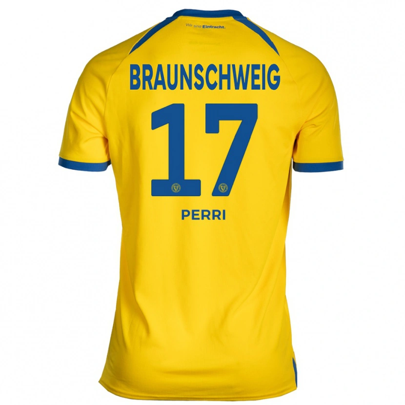 Danxen Criança Camisola Luca Perri #17 Amarelo Azul Principal 2025/26 Camisa Brasil
