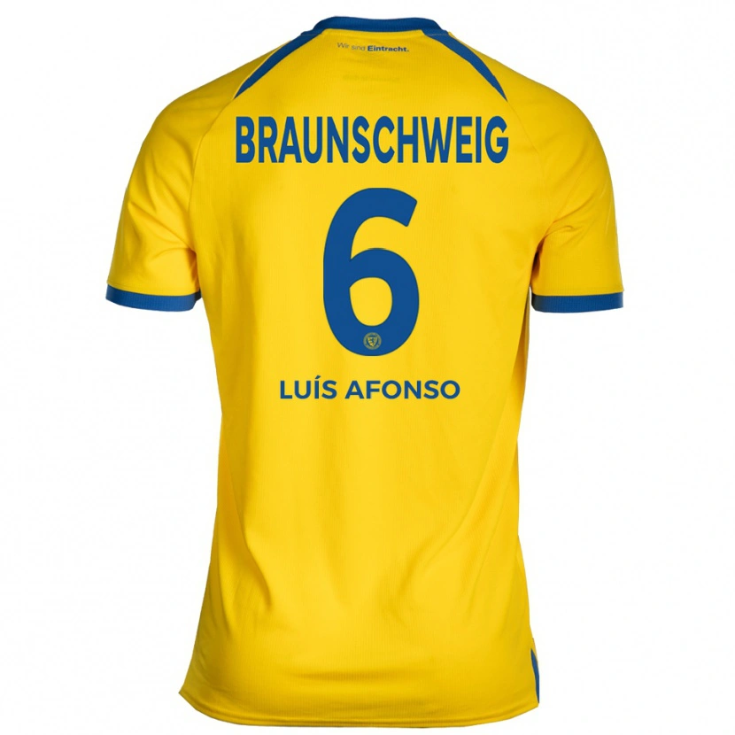 Danxen Criança Camisola Hugo Luís Afonso #6 Amarelo Azul Principal 2025/26 Camisa Brasil