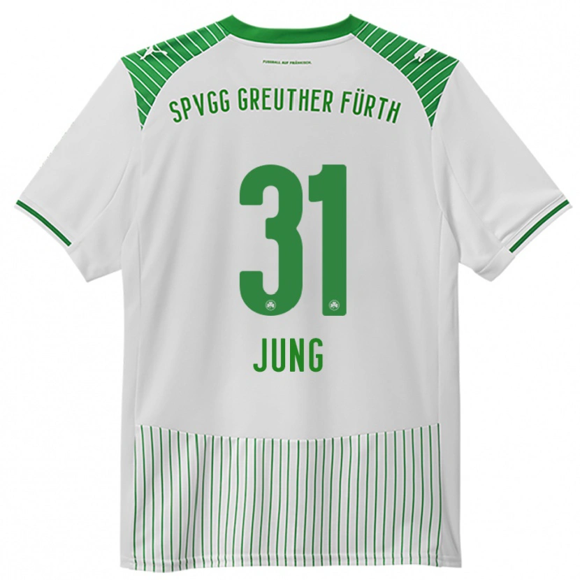 Danxen Criança Camisola Sebastian Jung #31 Branco Verde Principal 2025/26 Camisa Brasil