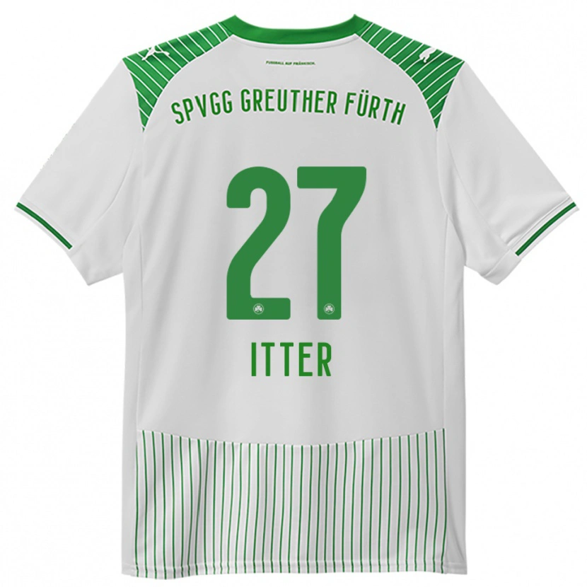 Danxen Criança Camisola Luca Itter #27 Branco Verde Principal 2025/26 Camisa Brasil