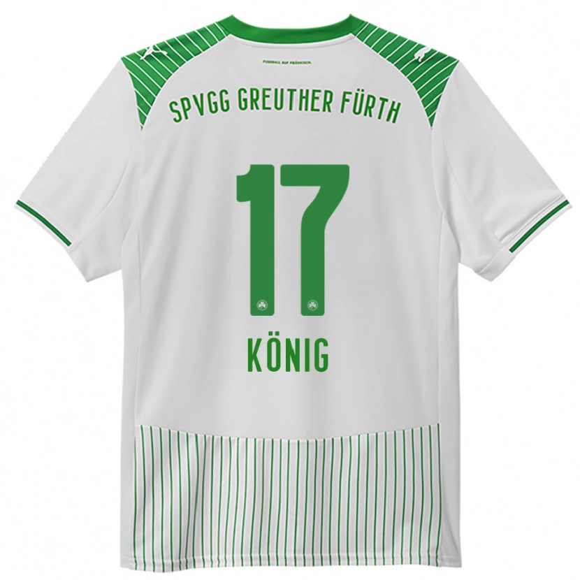 Danxen Criança Camisola Noah König #17 Branco Verde Principal 2025/26 Camisa Brasil