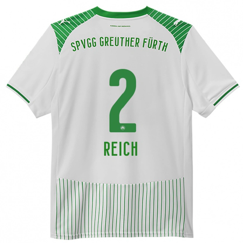 Danxen Criança Camisola Lukas Reich #2 Branco Verde Principal 2025/26 Camisa Brasil