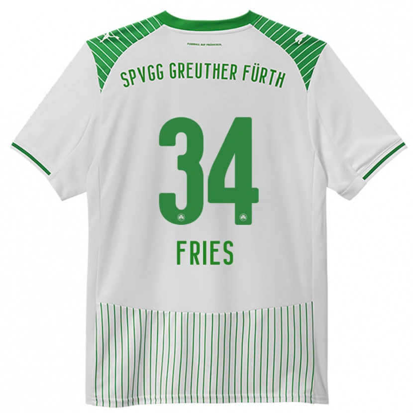 Danxen Criança Camisola Marlon Fries #34 Branco Verde Principal 2025/26 Camisa Brasil