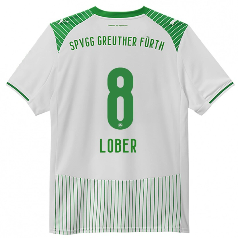 Danxen Criança Camisola Jannik Lober #8 Branco Verde Principal 2025/26 Camisa Brasil