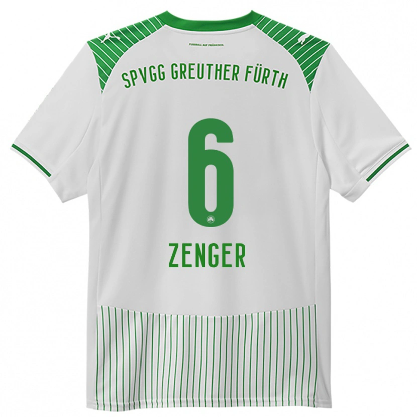 Danxen Criança Camisola Marc Zenger #6 Branco Verde Principal 2025/26 Camisa Brasil