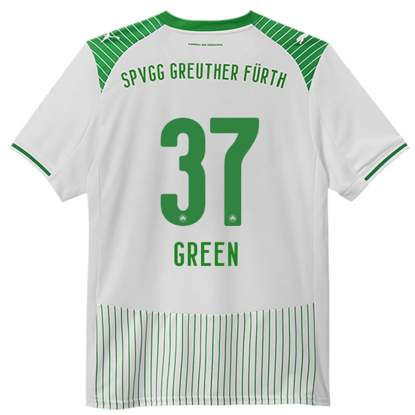 Danxen Criança Camisola Julian Green #37 Branco Verde Principal 2025/26 Camisa Brasil